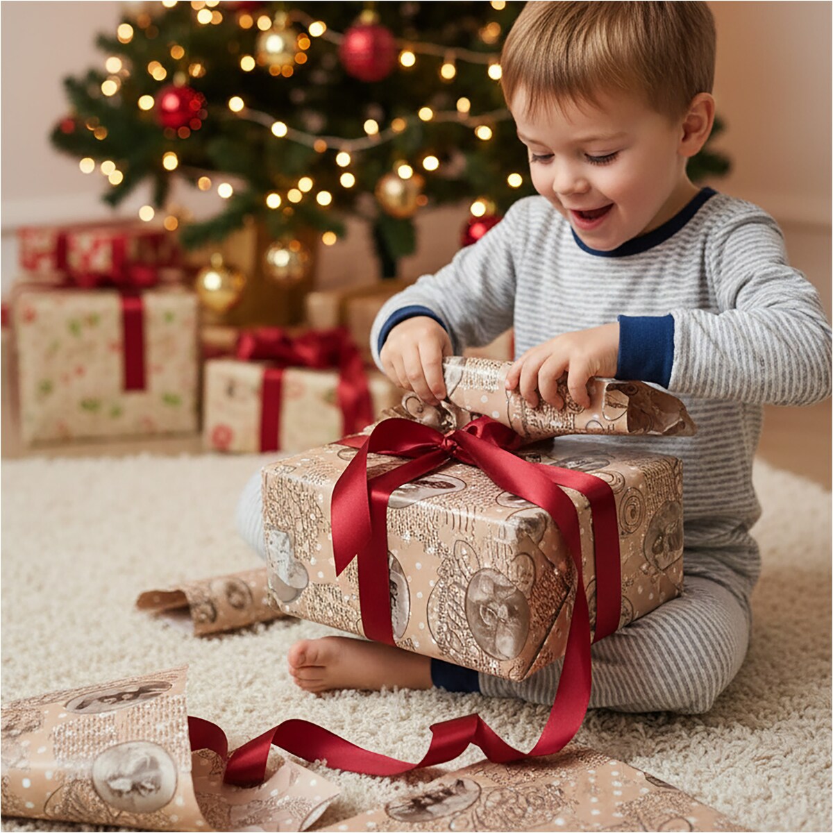 Papier do pakowania prezentów 25 METRÓW MEGAROLKA Świąteczny Do Paczek Ozdobny