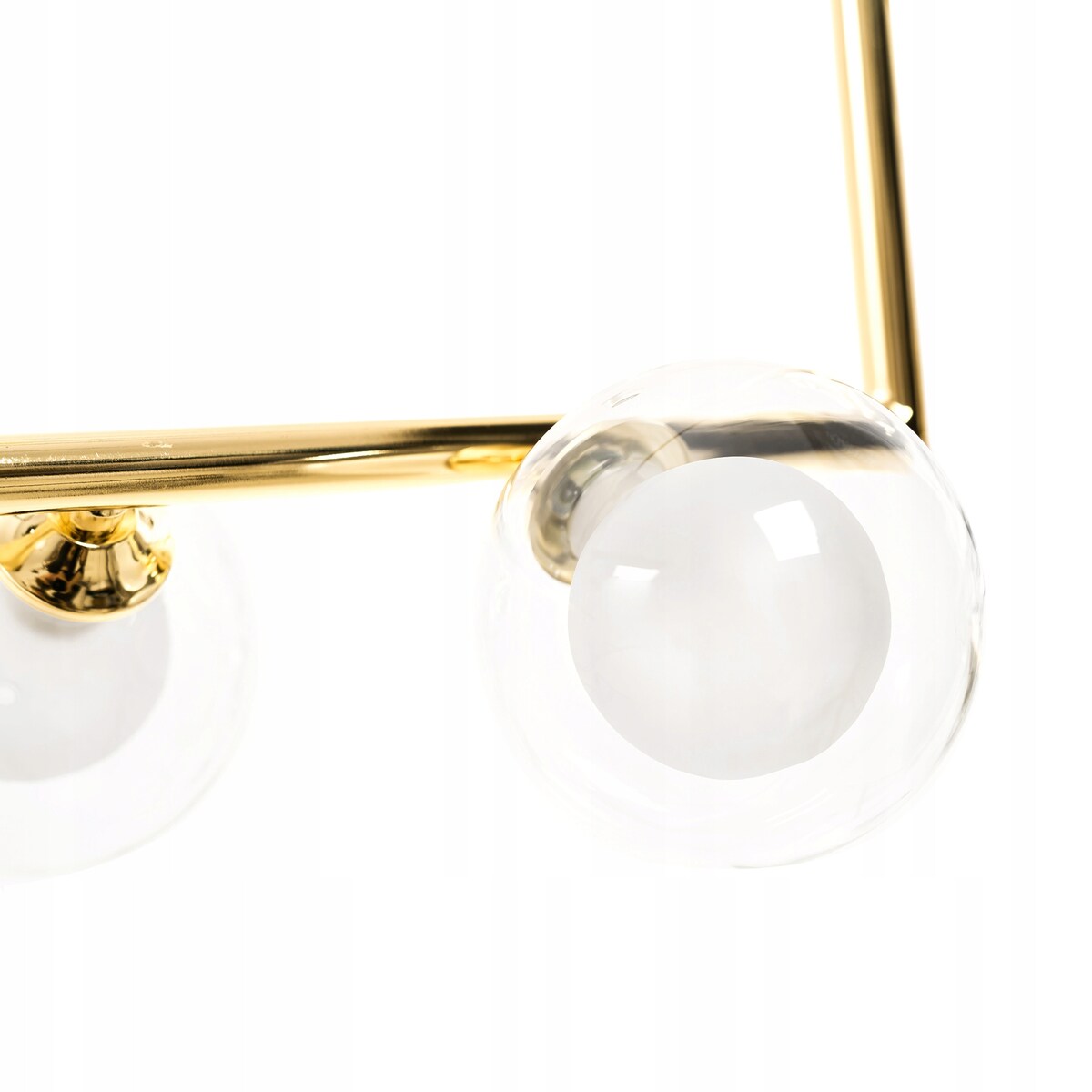 Lampa Sufitowa Szklane Kule Złota Gold 6 Punktów
