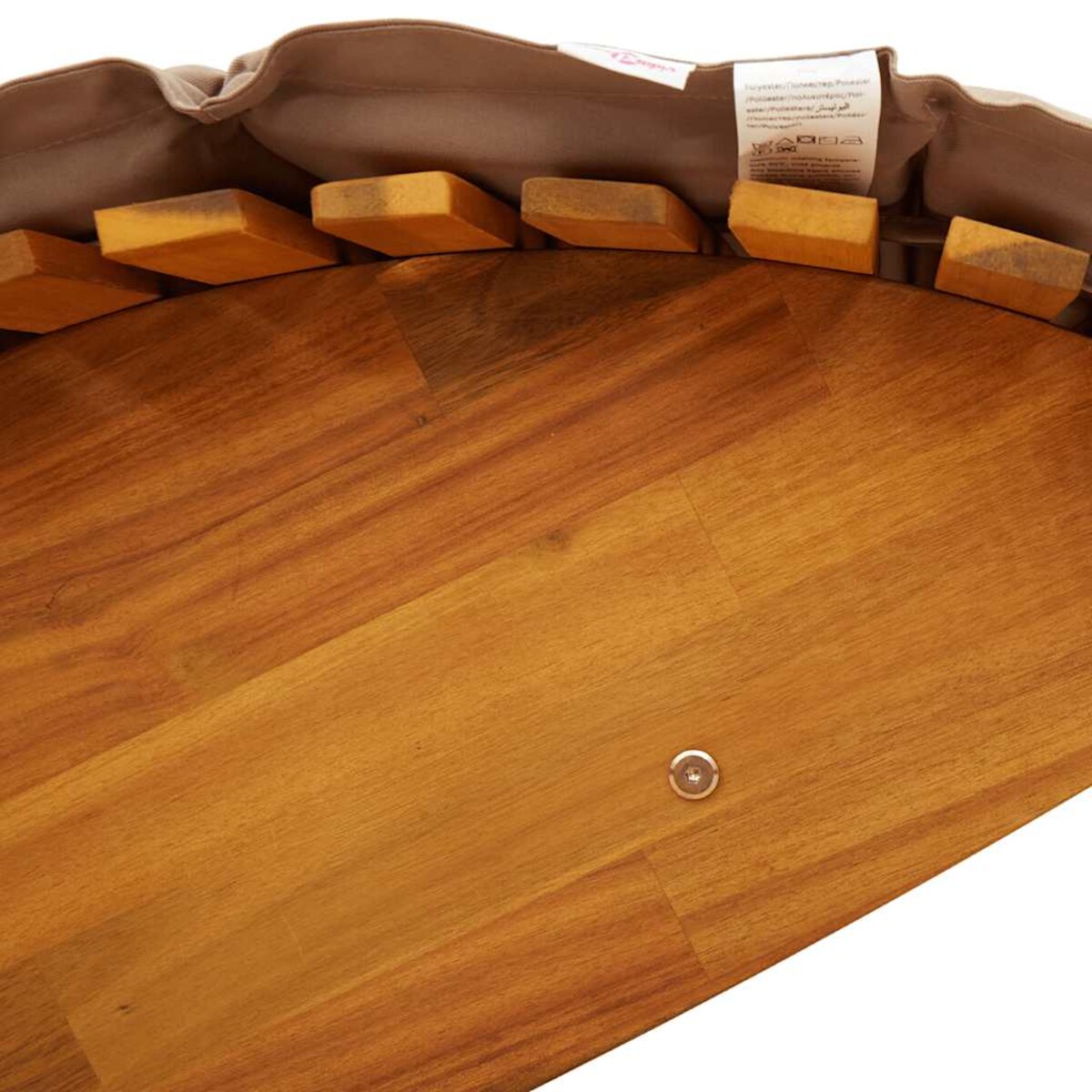 vidaXL Leżak bujany z poduszką, lite drewno akacjowe