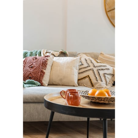 Poduszka boho z frędzlami, 45 x 45 cm