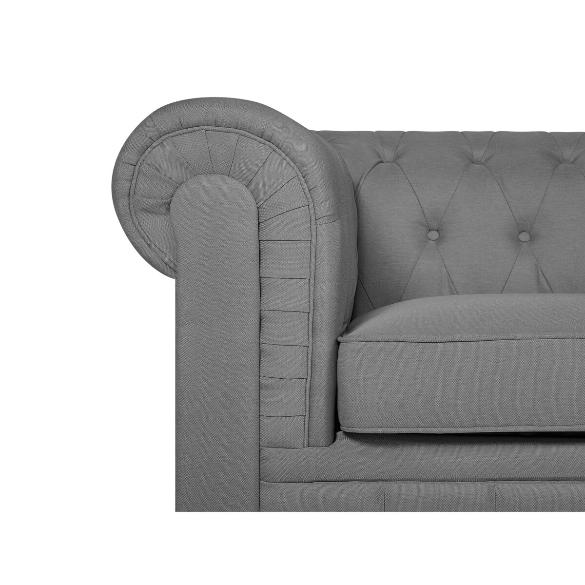 Fotel duży szary CHESTERFIELD