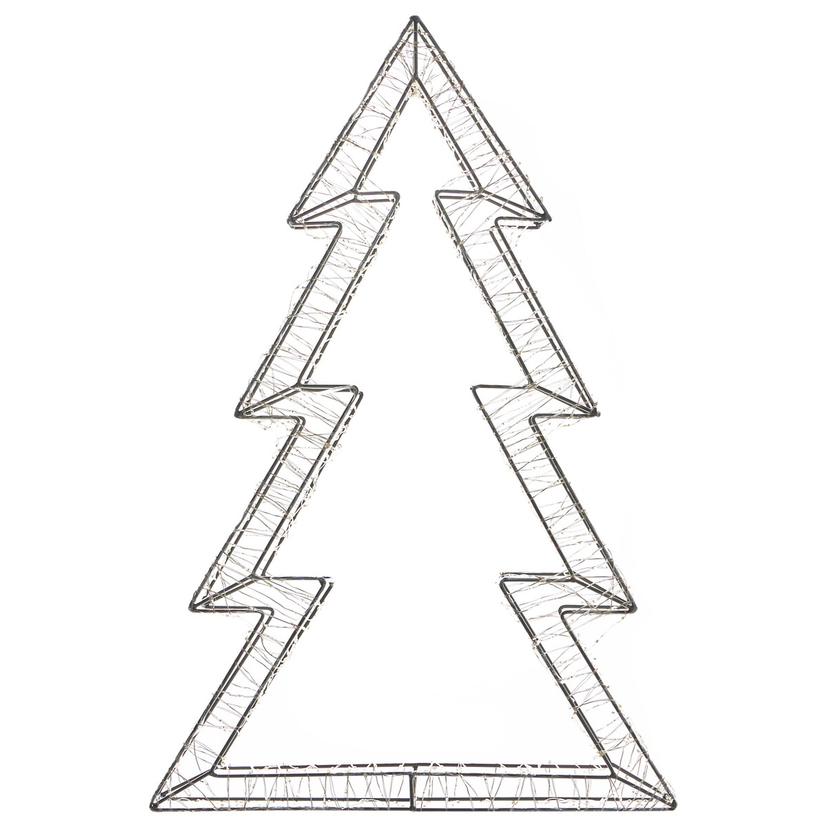 Dekoracja ogrodowa LED AKERAN 60 cm Choinka Srebrny