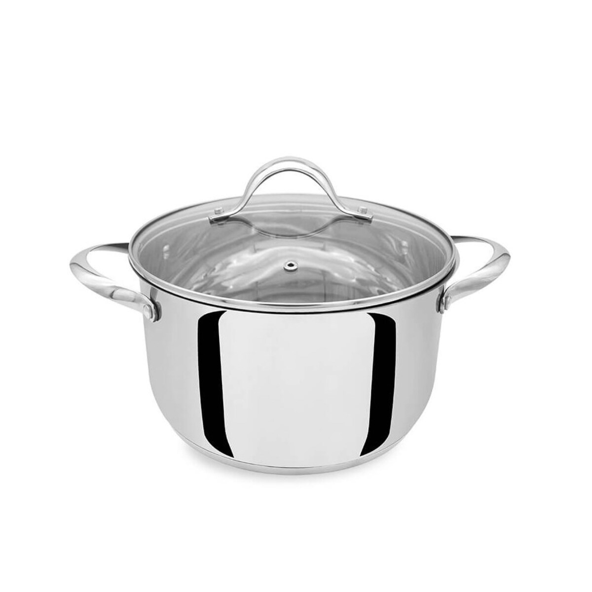 Garnek stalowy z pokrywką na indukcję gaz 24cm 5.8L MAESTRO