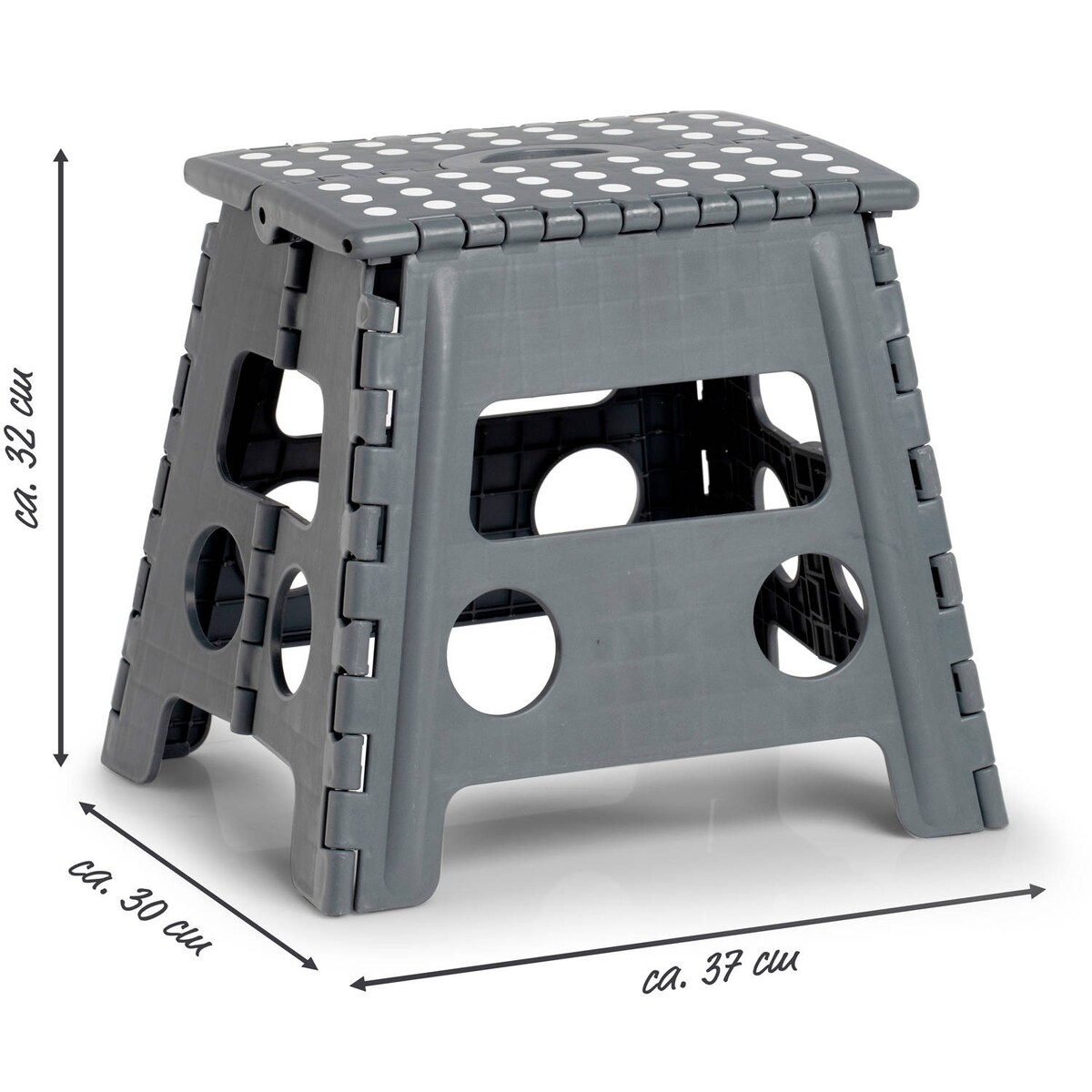 stołek antypoślizgowy składany, 37 x 30 x 32 cm, ZELLER