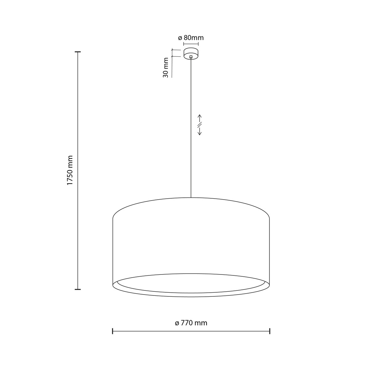 Nowoczesna lampa wisząca Largo Black 11486 TK Lighting