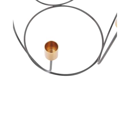 Świecznik metalowy 25 cm czarny PANAY