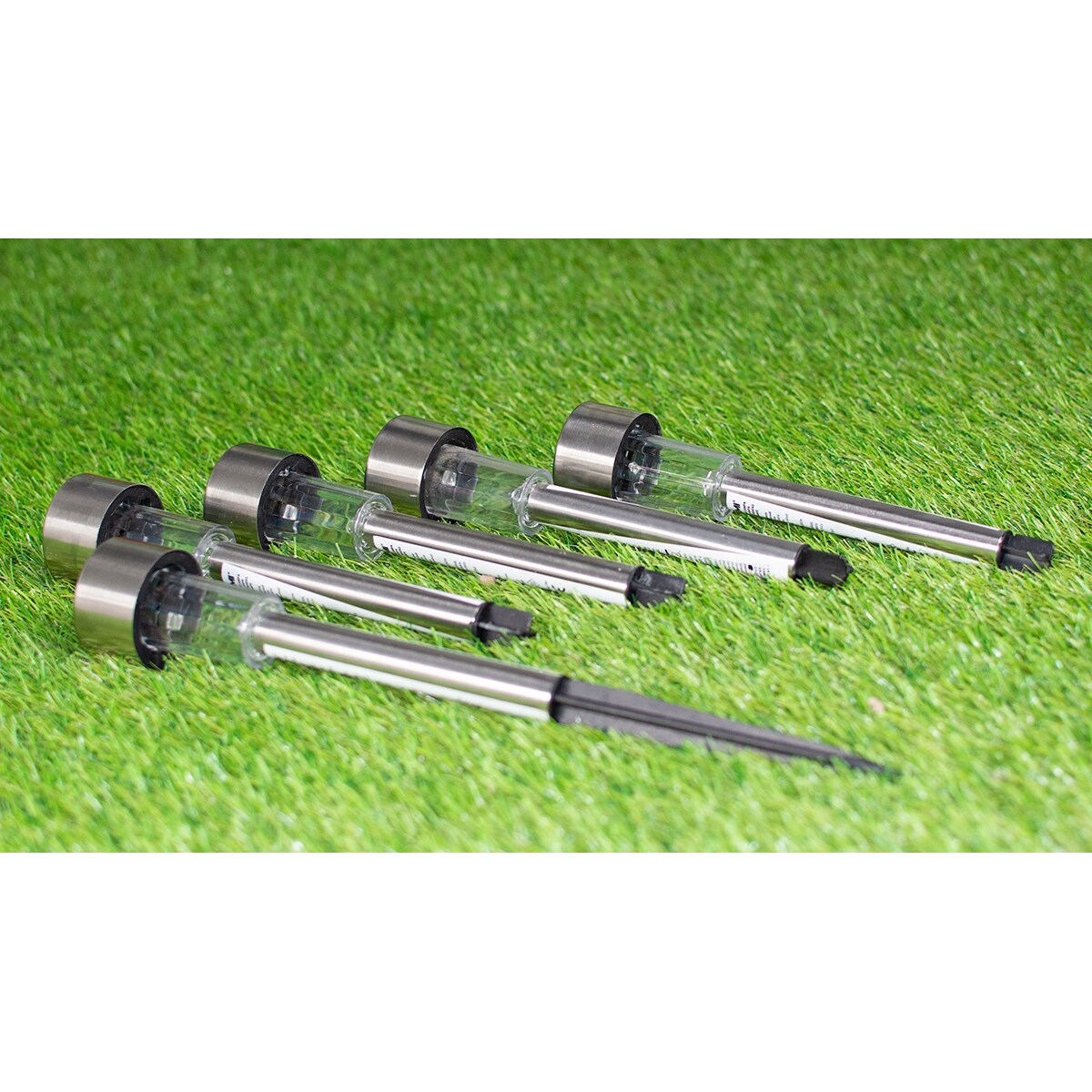 10 X Lampa Lampki Solarne Słupek Inox Ogrodowe