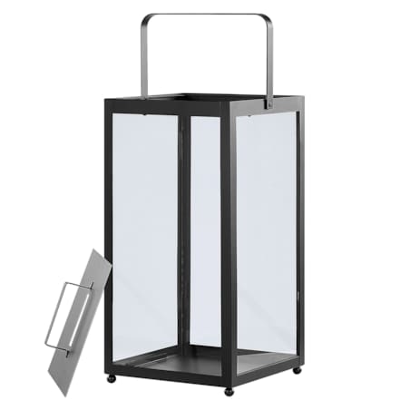 Lampion metalowy 30 cm czarny LEPAR