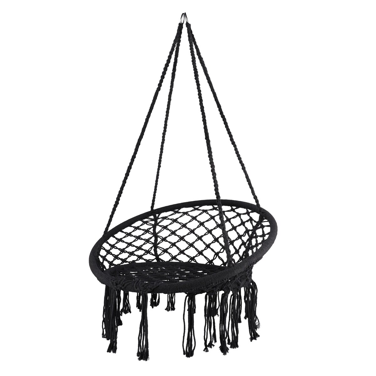 Krzesło plecione BOHO podwieszane duża huśtawka bocianie gniazdo 70 cm fotel wiszący