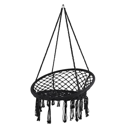 Krzesło plecione BOHO podwieszane duża huśtawka bocianie gniazdo 70 cm fotel wiszący