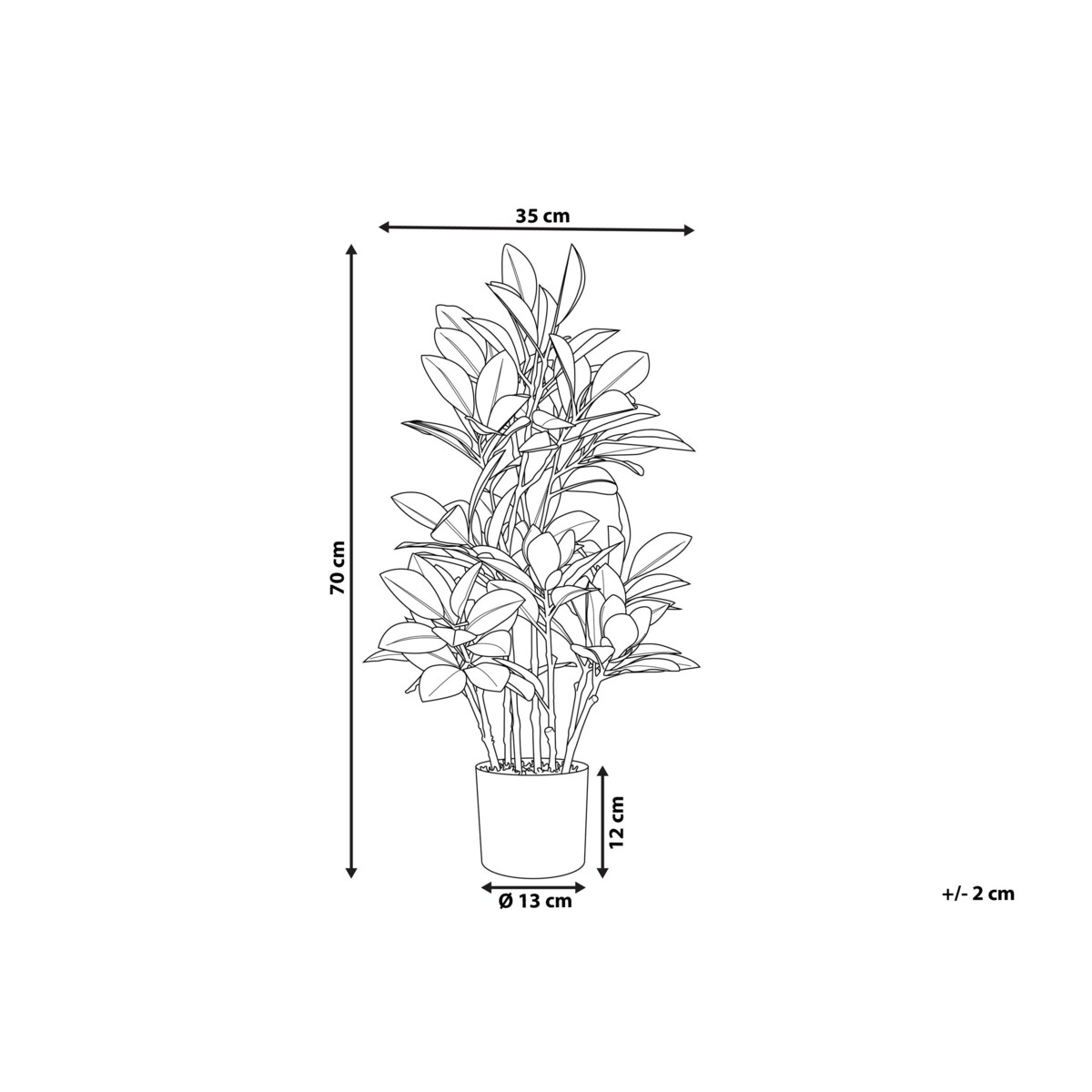 Sztuczna roślina doniczkowa 70 cm MAGNOLIA