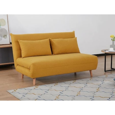 Sofa rozkładana z funkcją spania SPIKE II curry