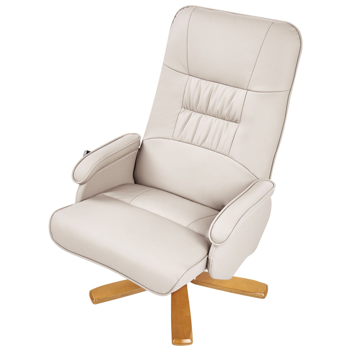 Fotel z masażem RELAXPRO Ekoskóra Jasnobeżowy