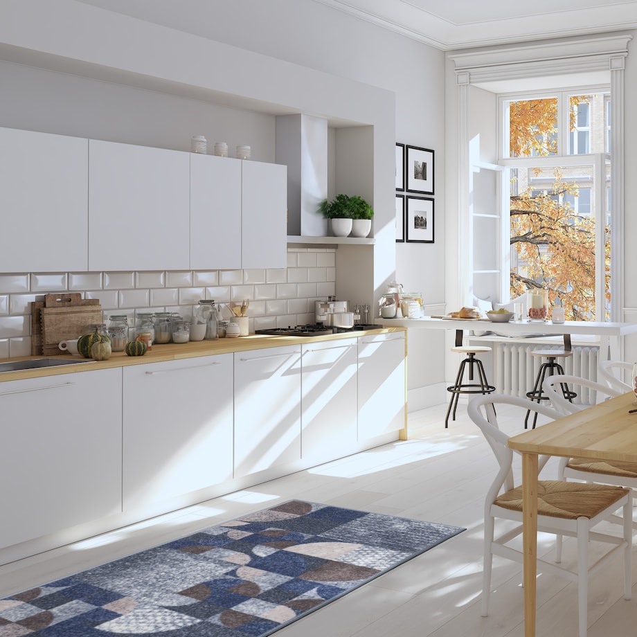 Chodnik Antypoślizgowy Vita 80x150 cm Abstrakcja Szary