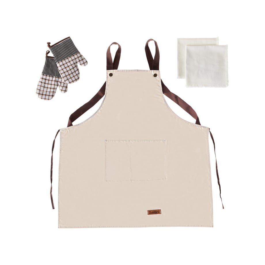 Zestaw tekstyliów kuchennych LACTUCA Beżowy