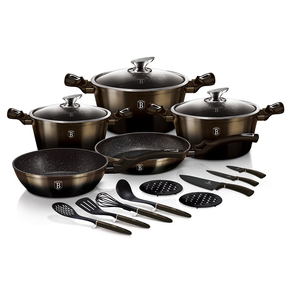 Zestaw garnków 17 el. BerlingerHaus Shiny Black BH-7146