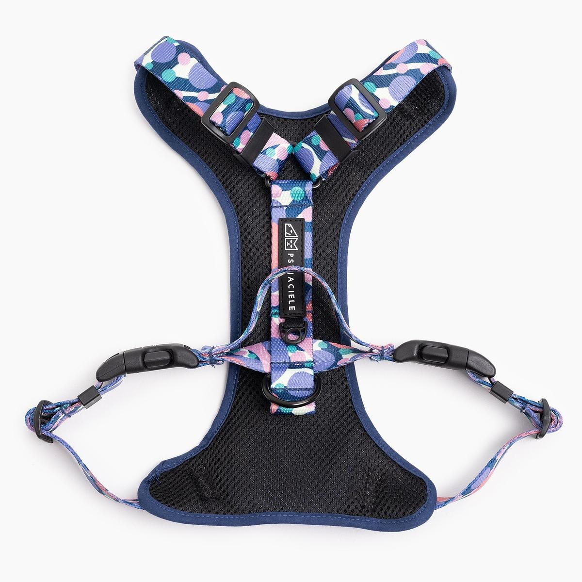 Szelki bezuciskowe dla psa lub kota "Pies z głową w dół" - Szerokość taśmy: 15mm, Rozmiar: XS