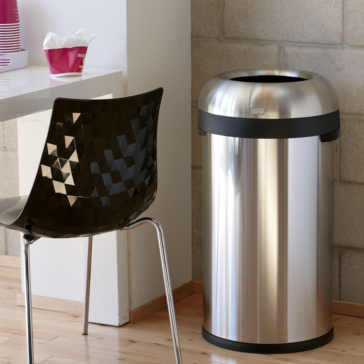 Kosz na śmieci 60L BULLET OPEN - stal / simplehuman