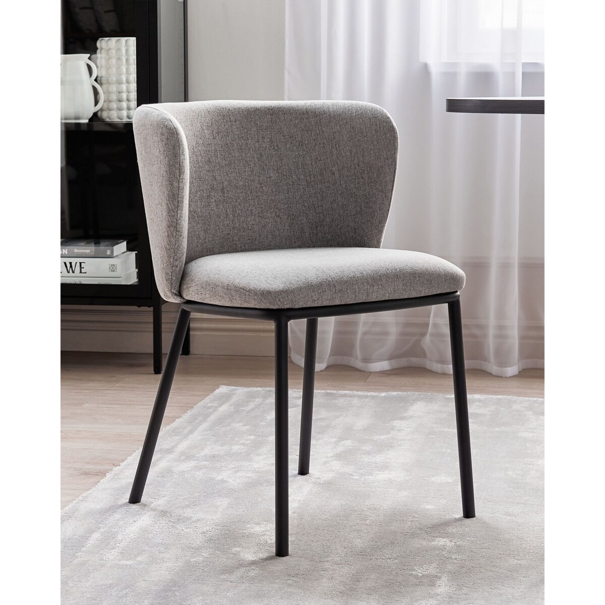 Zestaw 2 krzeseł do jadalni szary MINA