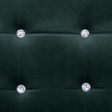 vidaXL 2-osobowa sofa z podłokietnikami, ciemnozielona, chrom, aksamit