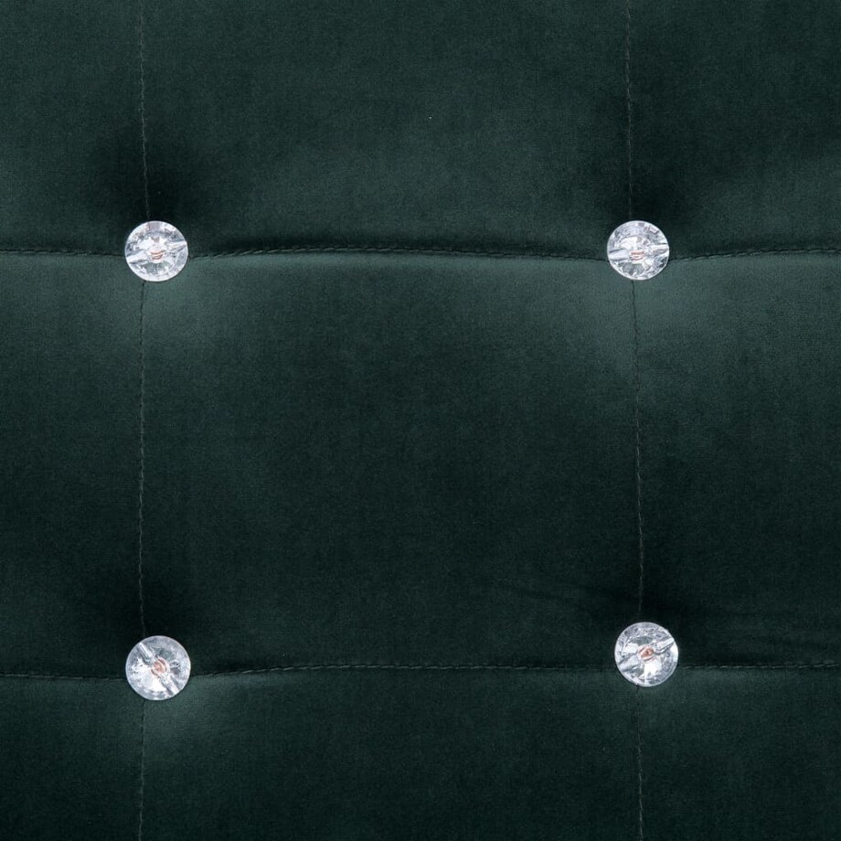 vidaXL 2-osobowa sofa z podłokietnikami, ciemnozielona, chrom, aksamit