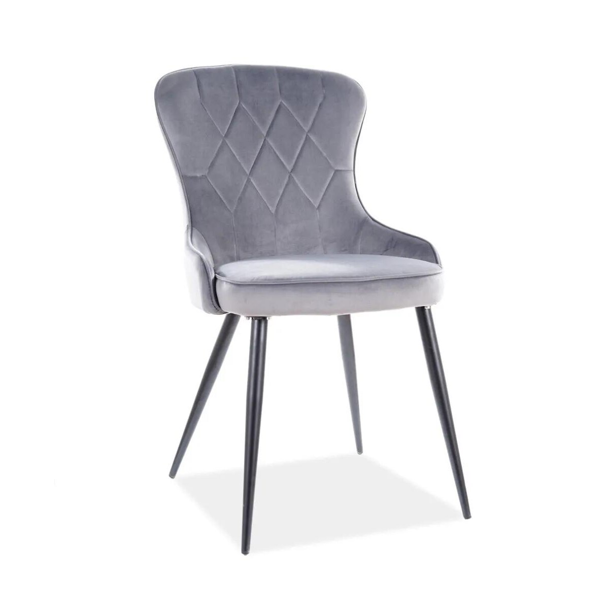 Krzesło LOTUS VELVET szare