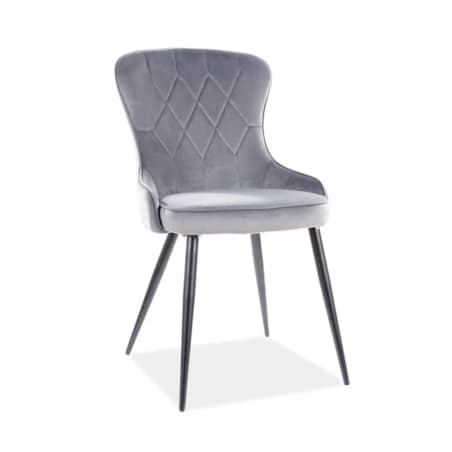 Krzesło LOTUS VELVET szare