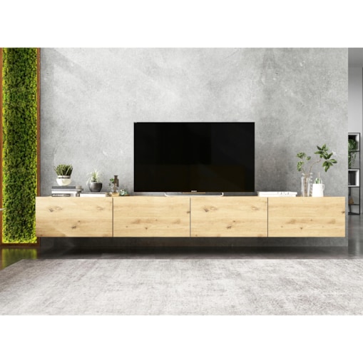 Szafka RTV Loft Wisząca Komoda RTV Dąb Artisan MAT 240 cm