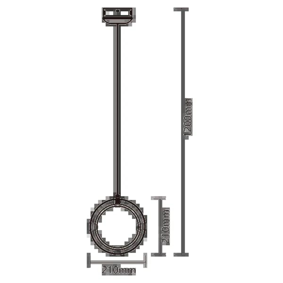 lampa wisząca 2700 k, auminium i silikon 120