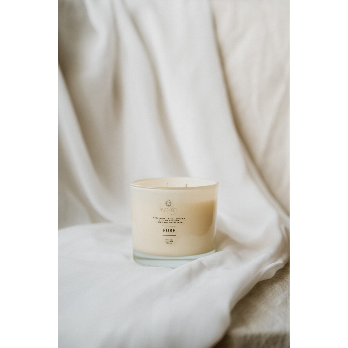 Naturalna świeca sojowa PURE z olejkami eterycznymi