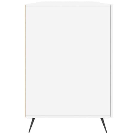 vidaXL Biurko białe z połyskiem, 140x50x75 cm, materiał drewnopochodny