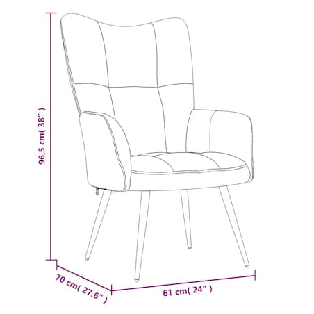 vidaXL Fotel, jasnoszary, obity aksamitem