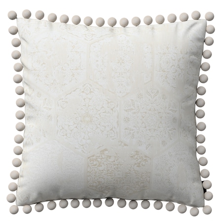 Poszewka Wera na poduszkę 45x45 szaro-beżowy ornament