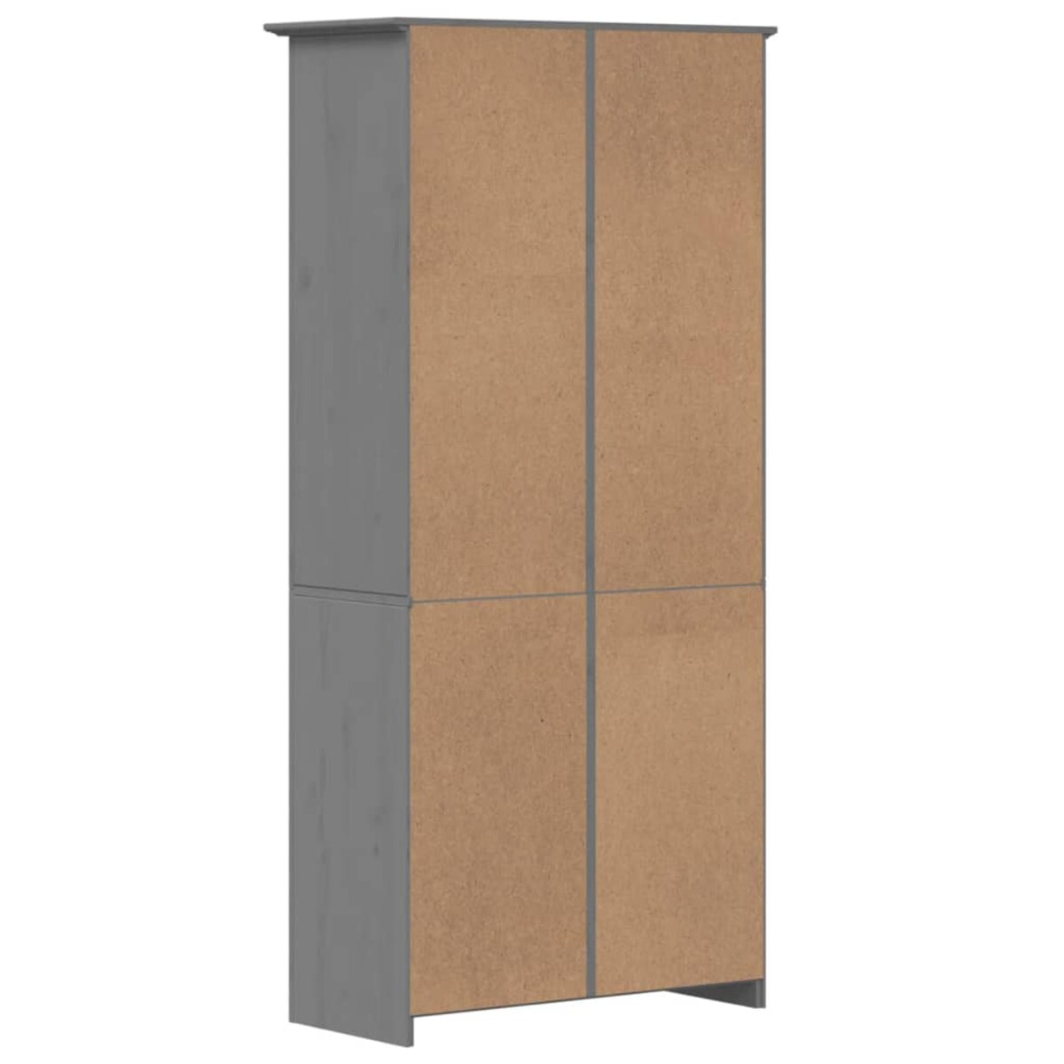 vidaXL Biblioteczka BODO, szara, 82x40x173 cm, lite drewno sosnowe