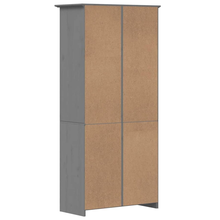 vidaXL Biblioteczka BODO, szara, 82x40x173 cm, lite drewno sosnowe