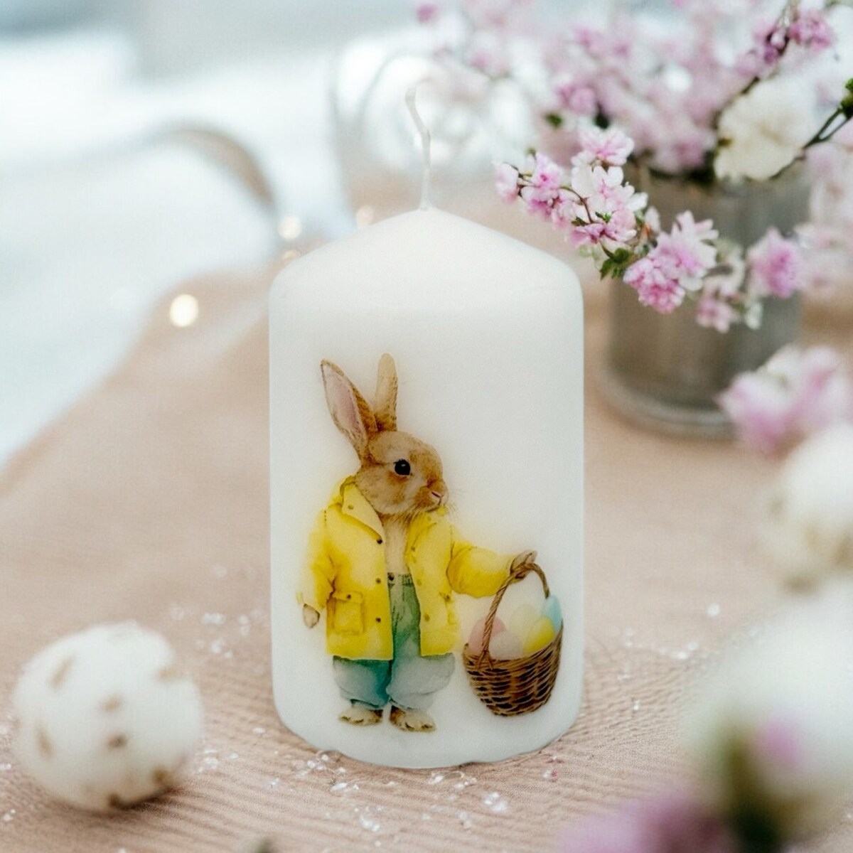 Świeca wielkanocna Zajączek wielkanocny Króliczek świeczka na Wielkanoc