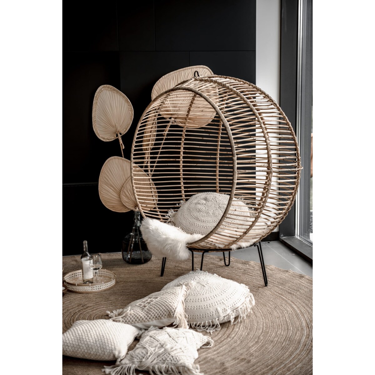 PODUSZKA MAKRAMA OKRĄGŁA