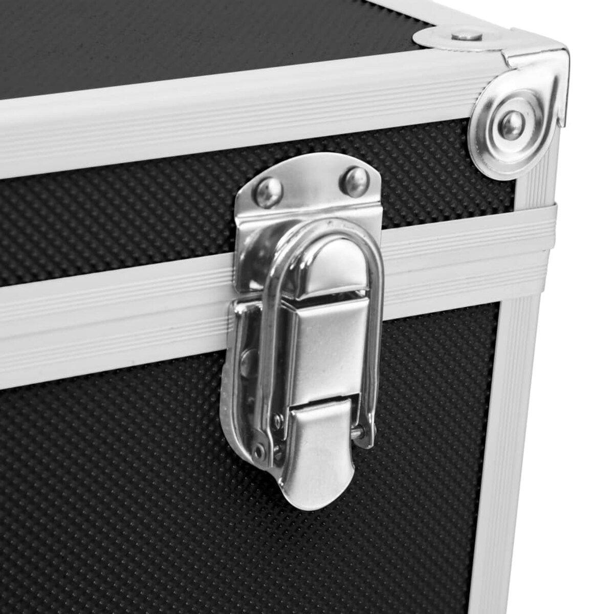 vidaXL Kuferek na kosmetyki, 37 x 24 x 40 cm, czarny, aluminiowy