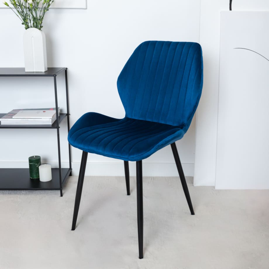 Krzesło tapicerowane welurowe do salonu jadalni nowoczesne
