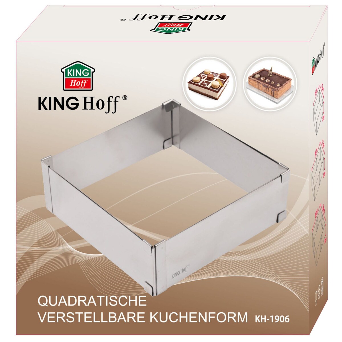 Regulowana forma do ciasta 28-15x5cm Tortownica Rant cukierniczy KINGHOFF