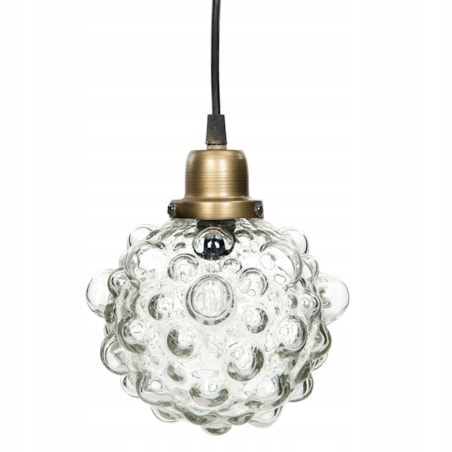 LAMPA wisząca PEARL szklany klosz ZŁOTA