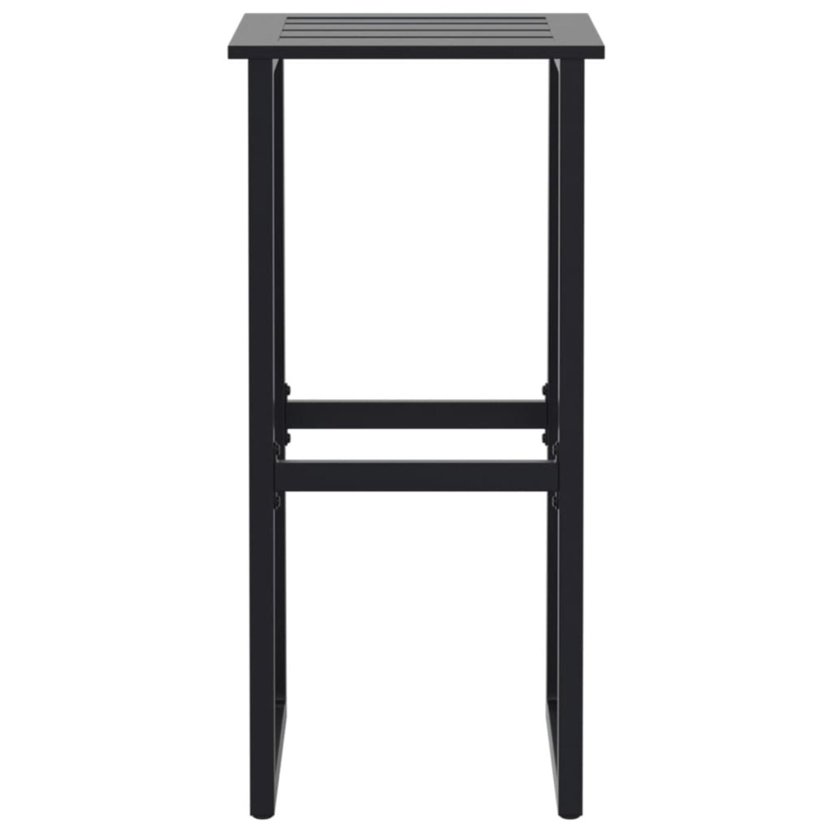 vidaXL Stołki barowe, 4 szt., czarne, 38x38x80 cm, malowana stal