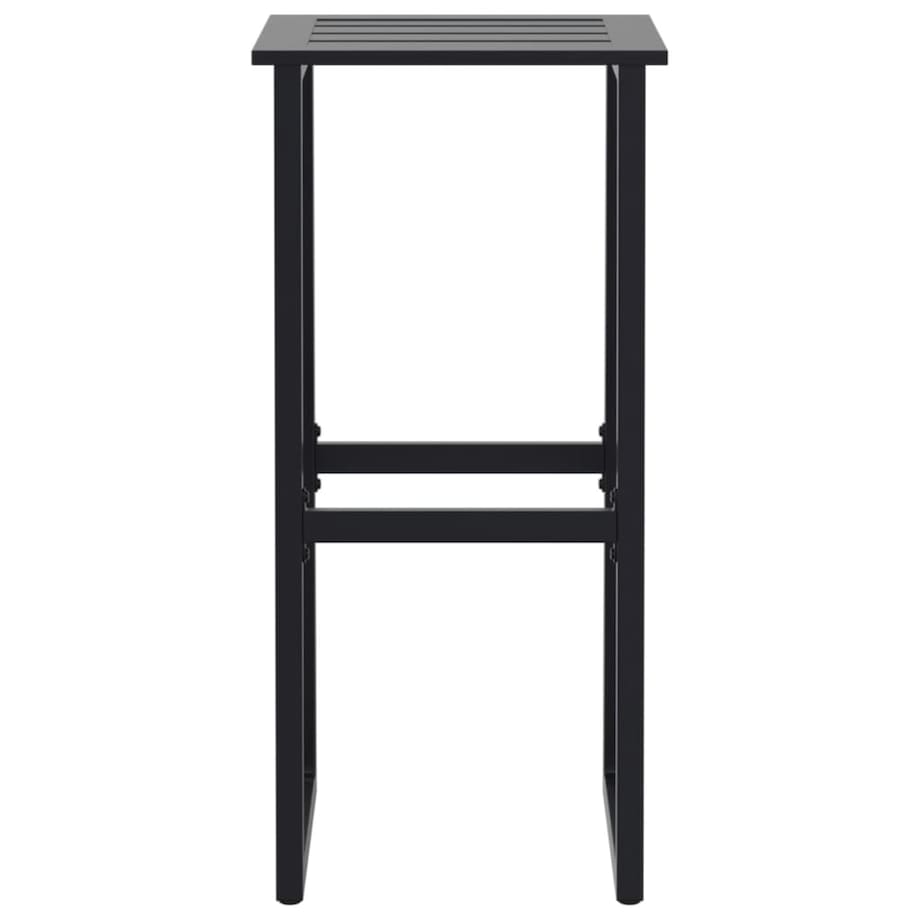 vidaXL Stołki barowe, 4 szt., czarne, 38x38x80 cm, malowana stal