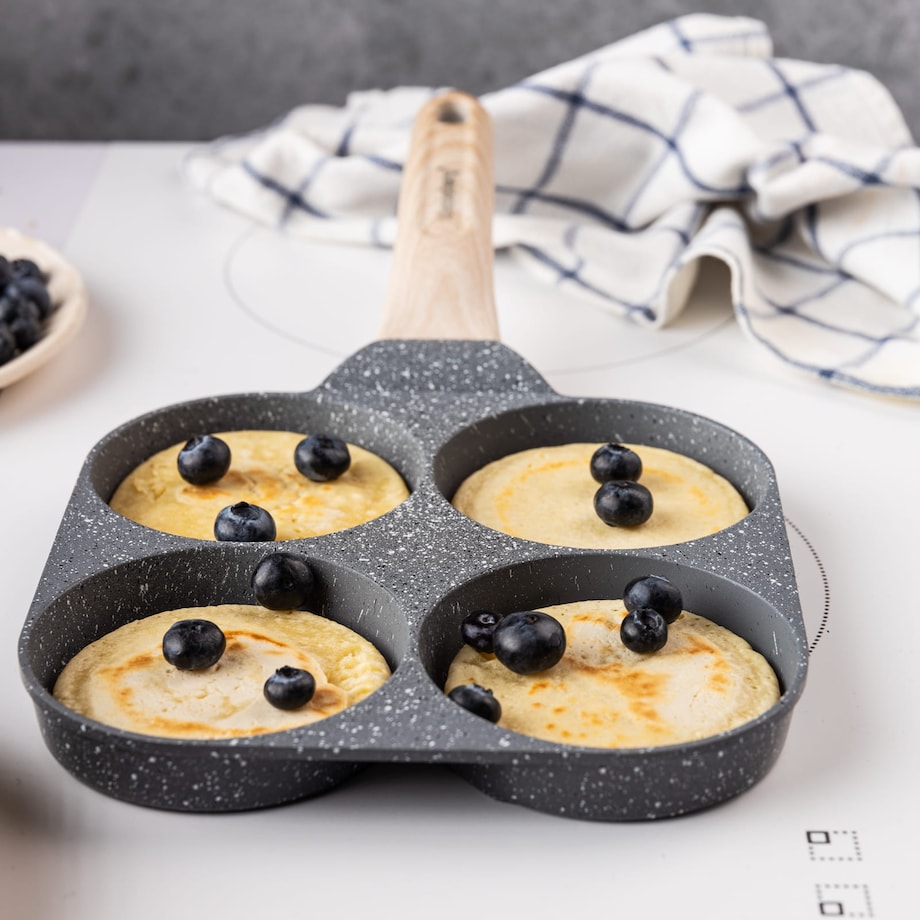 Patelnia marmurkowa 4 w 1 do naleśników jajek placków pancake 18cm SZARA KLAUSBERG
