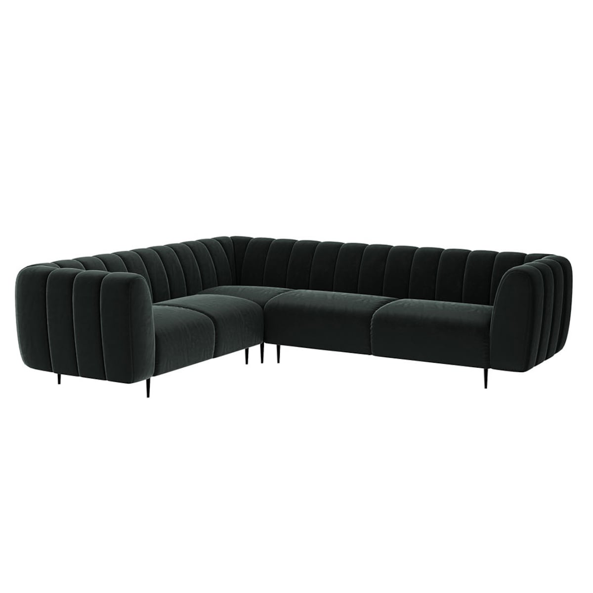 Shel Sofa narożna - ciemnoszara