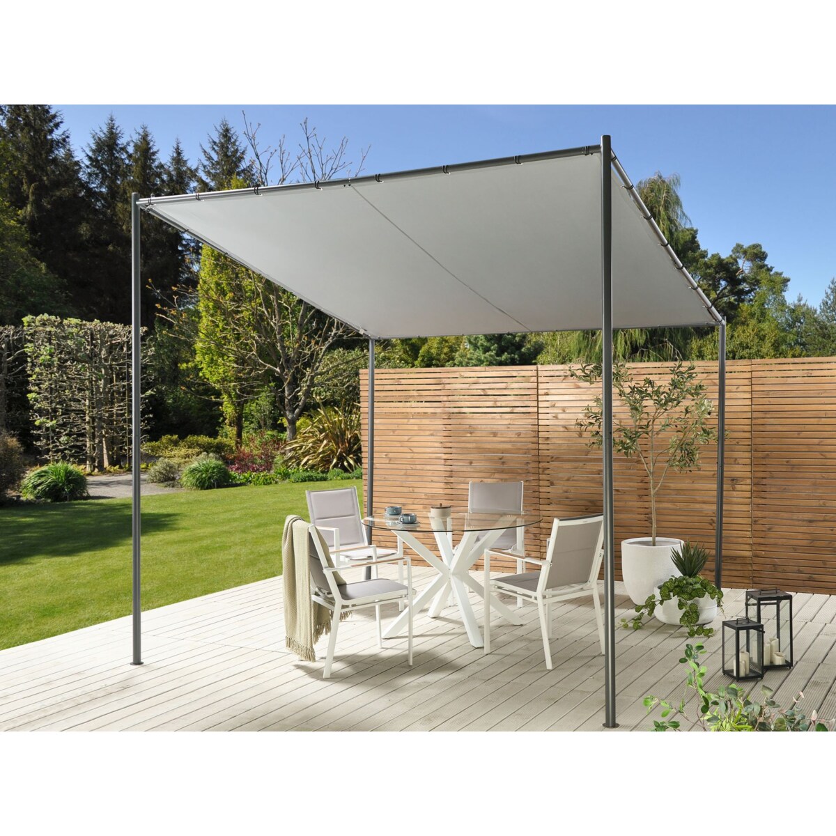 Pergola ogrodowa Szary VIMINO