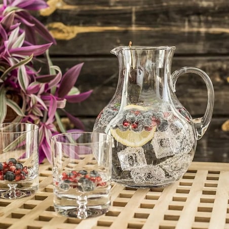 Duży szklany z rączka do wody wina lemoniady dzbanek Harmony KROSNO 1,8 L