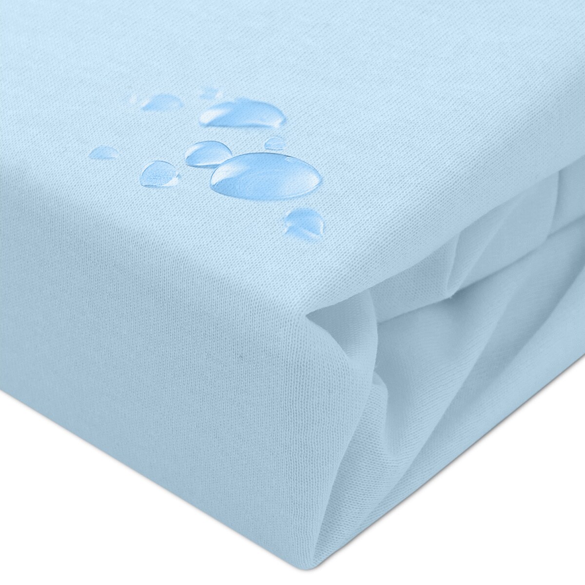 Prześcieradło ochronne wodoodporne z gumką 2w1, rozmiar 80x200 SG kolor niebieski