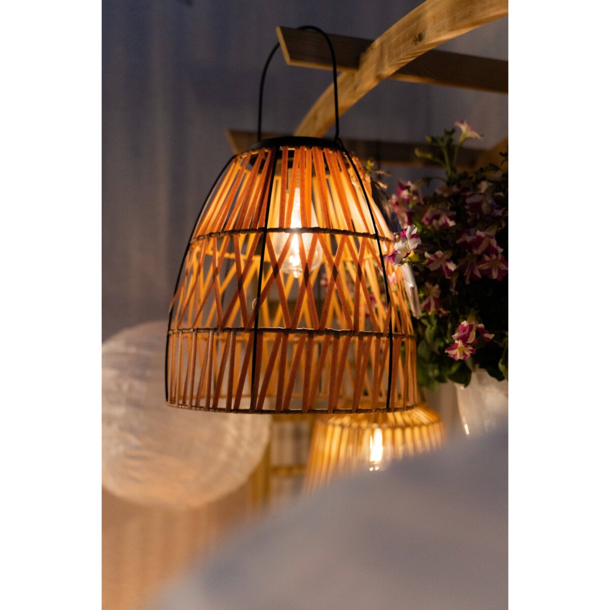 Lampion solarny na balkon Esha, wys. 32,5 cm