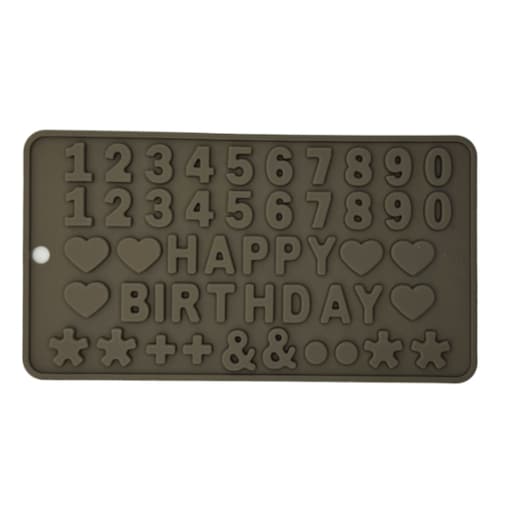 forma silikonowa happy birthday do pralinek i czekolady